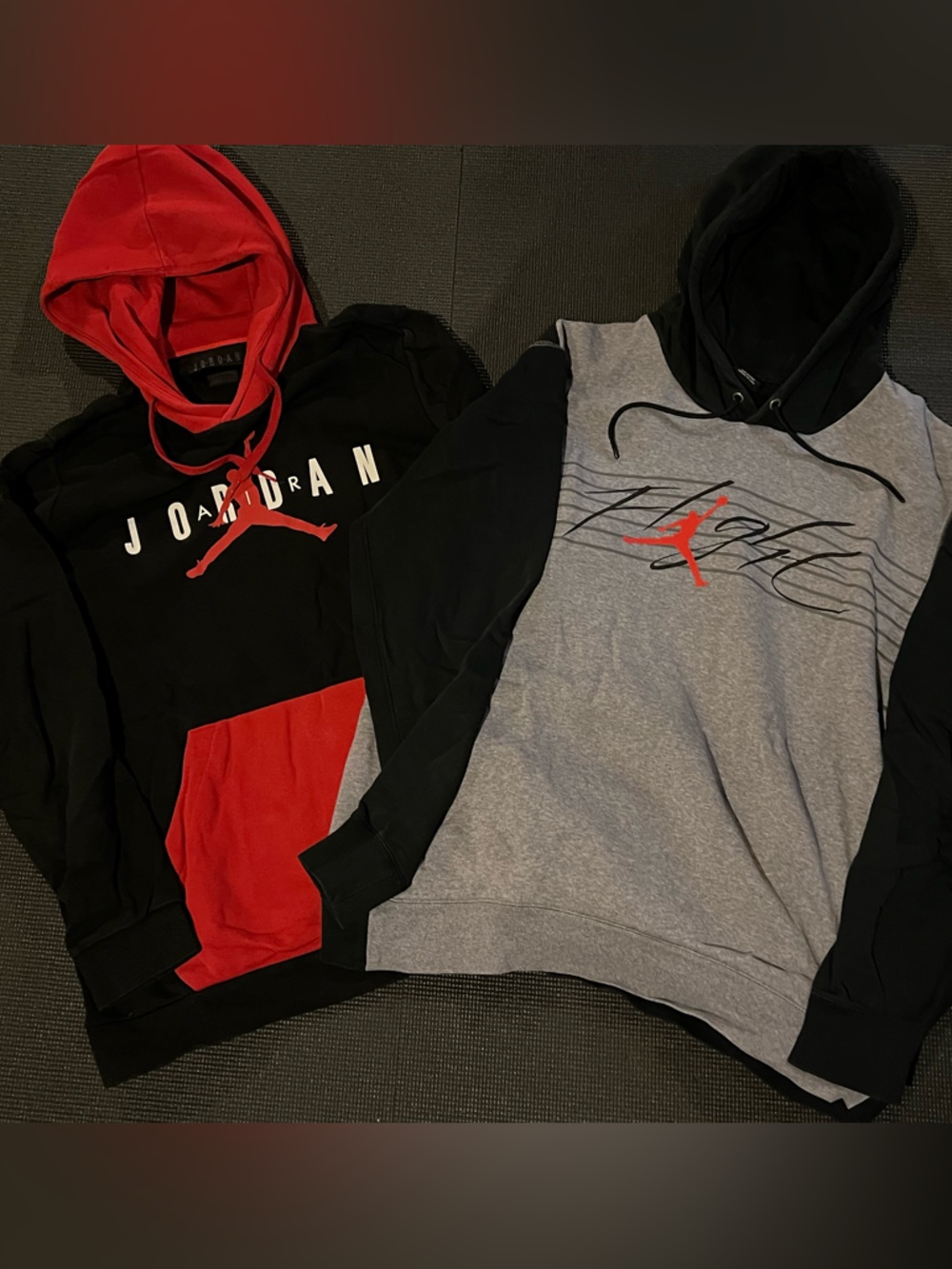 Jordan Black & Red Pullover Hoodie Duo